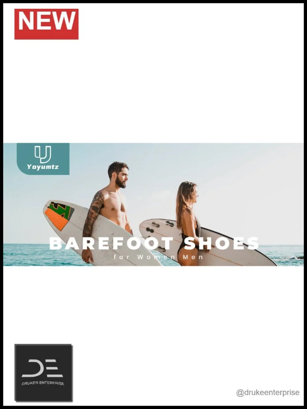 Barefoot Water Shoes Quick Dry Athletic Non-Slip Wide Toe Aqua Footwear Beach